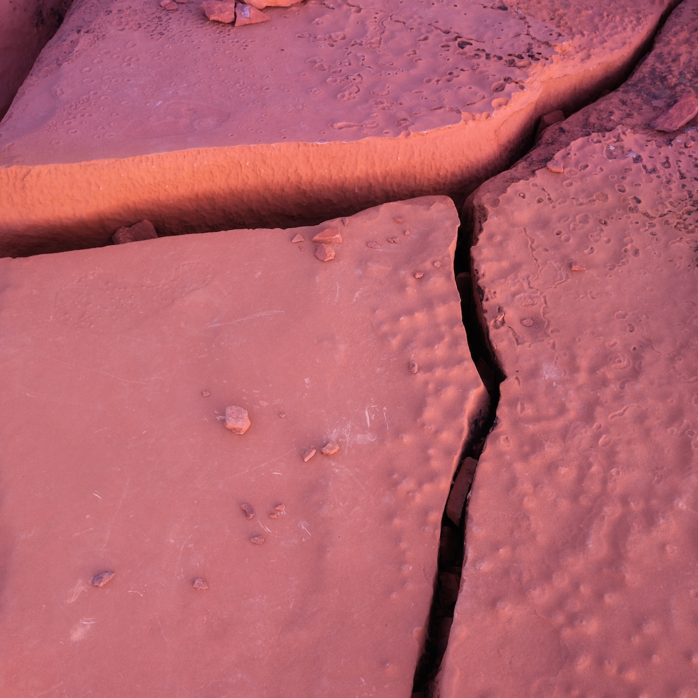 Capitol Reef Sandstone cracked up.